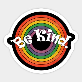 Be Kind Anti Bullying Inspirational Rainbow LGBT Sticker